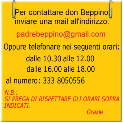 contatti don beppino cò